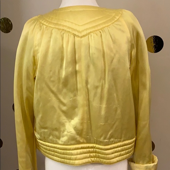 GOLD SATIN FRENCH PUFFED BED JACKET - Picture 7 of 8